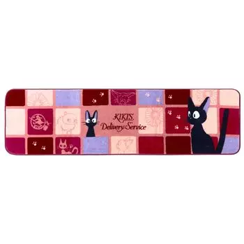 Коврик-куб Jiji от Senko Delivery Service 50 x 180 см, зеленый, персонаж Ghibli, милый, пушистый, мягкий, теплый, можно стирать, 27989 Kiki s, приблизительная цена. Нескользящий розовый
