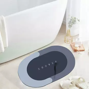 Коврик Машинная стирка Пол Нескользящий Прочный для домашней ванной комнаты Rectangle A