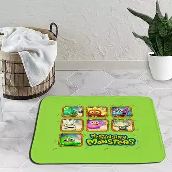 Коврик My Singing Monsters, мягкая игра ужасов, декоративный рождественский праздничный коврик для передней двери, коврики для двери с героями мультфильмов для дома и улицы 1