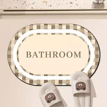 Коврик нескользящий впитывающий быстросохнущий коврик для туалета коврик для двери в туалет ванная впитывающий коврик для ванной 40 * 60cm diatom mud