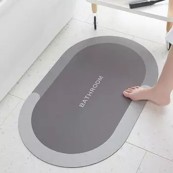 Коврик Nordic Diatom Mud для ванной комнаты, впитывающий нескользящий коврик для входа в туалет, быстросохнущий коврик для туалетной двери 40 * 60Cm