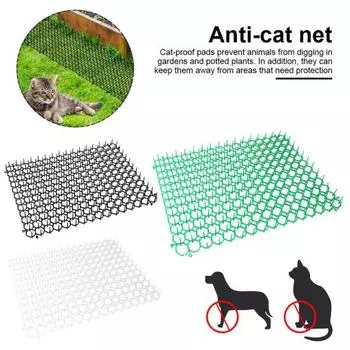Коврик отпугивающий кошек с шипами, коврик против кошек, подходит для домашних животных, отпугивает кошек, садовый забор, барьер для животных для дворовых диванов, столешницы чёрный