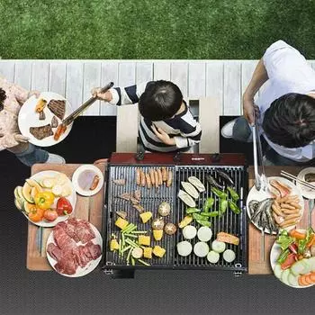 Коврик под гриль для уличного угольного газового гриля-коптильни 500/932, термостойкий коврик для барбекю, огнеупорный коврик для пола на лужайке, патио, сада