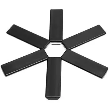 Коврик под кастрюлю Подставка под тарелку Складная теплоизоляция Высокотемпературные кастрюли и сковородки Кухонные гаджеты 1pcs