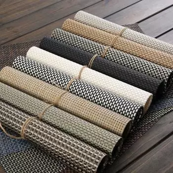 Коврик под миску Тонкая работа Моющаяся прямоугольная прочная устойчивая к пятнам столовая посуда H