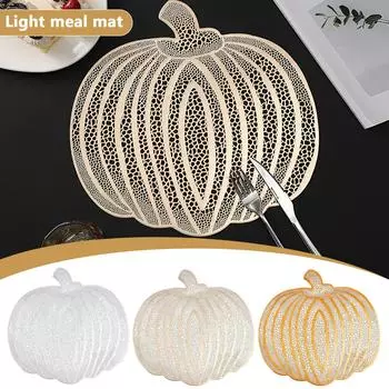 Коврик под тарелку на Хэллоуин, термостойкий, водонепроницаемый, изоляционный, легко моется One Size золотой