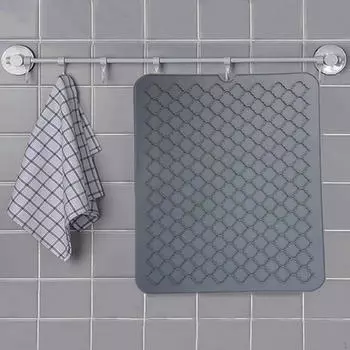 Коврик против ожогов для посуды, подставка для столовых приборов, кастрюля для раковины серый