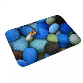 Коврик противоскользящий с принтом гальки, впитывающий воду, коврик для ванной, ванная комната, домашняя кухня, спальня, напольный коврик, вход 40*60 см, DD-0131 1