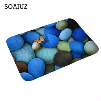 Коврик противоскользящий с принтом гальки, впитывающий воду, коврик для ванной, ванная комната, домашняя кухня, спальня, напольный коврик, вход 40*60 см, DD-0131 1