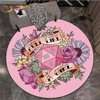 Коврик Red Dragons Dungeons, круглый ковер Discord для Dnd, коврик для игр в кости, коврик для гостиной, спальни, игровые ковры Master