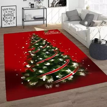 Коврик «Рождественская елка» Коврик «Счастливого Рождества» Рождественские украшения Рождественский подарок Рождественский ковер Коврики для гостиной Коврик для украшения дома 40x120cm
