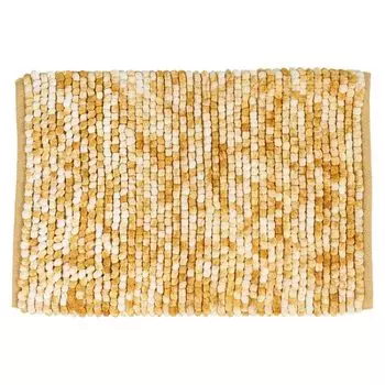 Коврик ручной работы Dulton Chenille 500 x 750 мм Желтый Приятный на ощупь Коврик для ванной Полотенце для ног Ручная работа Желтый Белый RN-0496-75YL