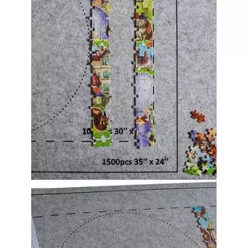 Коврик-рулон для пазлов до 1500/2000/3000 шт. Большой органайзер для хранения пазлов из фетра, одеяло для хранения пазлов, аксессуары S1 серый