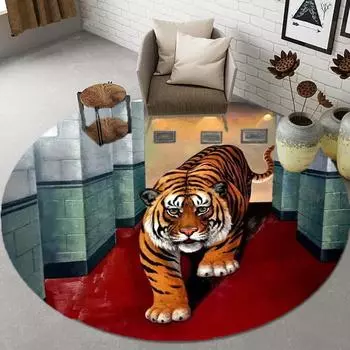 Коврик с 3D принтом, 2023, новый стиль, ковер для гостиной, круглый коврик для стула, противоскользящий коврик для двери, детский плавающий коврик для спальни, впитывающие подушечки 40cm