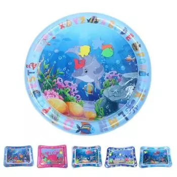 Коврик с датчиком воды для кошек, утолщенный сенсорный игровой коврик с рыбным узором, надувной охлаждающий комфортный летний коврик для воды для домашних животных A