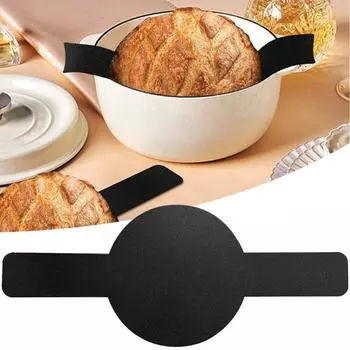 Коврик с длинной ручкой, теплопроводность, устойчивый к коррозии, термосиликон, устойчивый к воздействию ПФОК, легкий доступ к коврику для выпечки чёрный