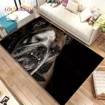 Коврик с изображением французского питбуля, собаки, домашнего животного, коврик для дома, гостиной, детской спальни, дивана, коврик для двери, декор, нескользящий напольный коврик 40x60cm(15x23in)