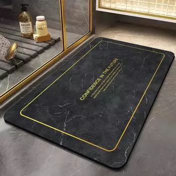 Коврик с мраморным узором для ванной и туалета, впитывающие быстросохнущие коврики для кухни, впитывающие коврики для входной двери для домашнего использования 40x60CM