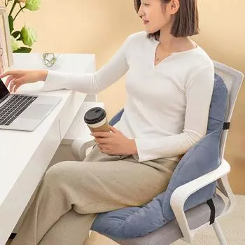 Коврик с подогревом, перезаряжаемый через USB, толстый плюшевый, быстро нагревающийся, съемный, моющийся, с наполнителем из полипропилена и хлопка, термоподушка для офисного кресла, игрового кресла на зиму светло-розовый