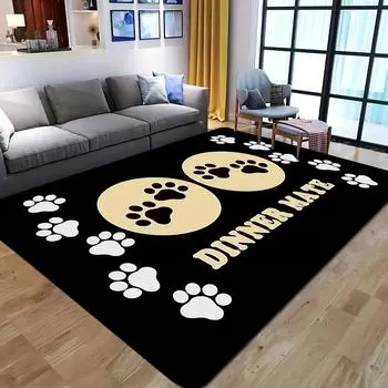 Коврик с принтом собачьей лапы, нескользящий, можно стирать в стиральной машине, фланелевые ковры для дома, гостиной, кухни, спальни, коврик для дивана, декоративный напольный коврик 40X60cm-16x24in