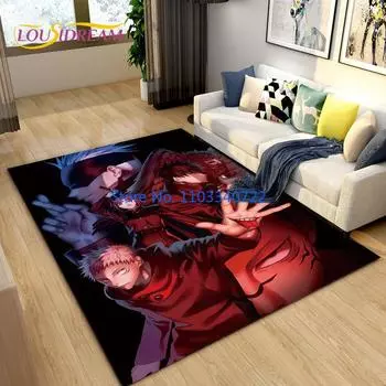 Коврик с рисунком аниме-джиу-джитсу кайсэн 120x160 см для декора гостиной, детской спальни, дивана, ванной комнаты, детского напольного коврика A 40x60cm