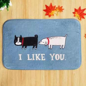 Коврик с рисунком букв животных, милый креативный противоскользящий напольный коврик с рисунком для кухни