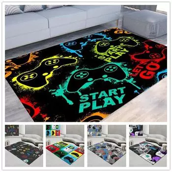 Коврик с рисунком геймпада для гостиной, ванной комнаты, украшение, нескользящий игровой контроллер, большой коврик для спальни, игровой комнаты, напольный коврик 40x60cm