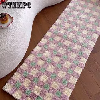 Коврик у кровати плюшевый сплайсинг гостиная спальня противоскользящий коврик для ванной комнаты входной коврик 40x120cm