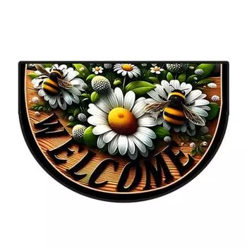 Коврик у входной двери, полукруглый коврик, наружный коврик для входа, коврик с нескользящей резиновой основой для входа в дверь A