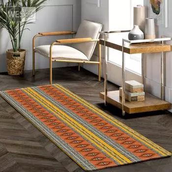 Коврик в этническом стиле с геометрическим принтом для кухни, пол, красочный ковер в стиле бохо, богемный декор для спальни, коврик для ванной комнаты, коврик для гостиной, ковер для гостиной 40x60cm