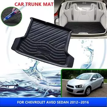 Коврик в багажник автомобиля для Chevrolet Aveo Sedan Sonic Holden Barina 2012-2016, устойчивый к высоким температурам, коврик для хранения, аксессуары