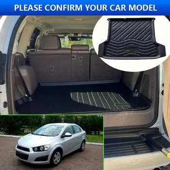 Коврик в багажник автомобиля для Chevrolet Aveo Sedan Sonic Holden Barina 2012-2016, устойчивый к высоким температурам, коврик для хранения, аксессуары