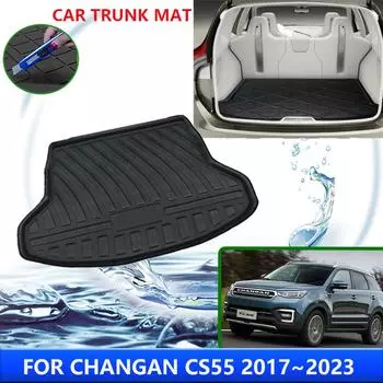 Коврик в багажник для Changan CS55 EV MK1 2017~2024, чехлы для заднего багажника автомобиля, коврик для хранения багажа, подушка для пола, подставка для лотка, аксессуары