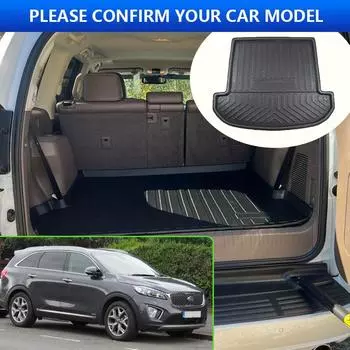 Коврик в багажник для Kia Sorento UM 2016 2015~2020 2017 2018 2019 Задний подкладочный коврик для багажного отделения Напольный коврик Защита от грязи Аксессуары для интерьера