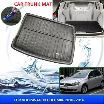 Коврик в багажник для Volkswagen VW Golf 6 Mk6 2010 2011 2012 2013 2014 Термостойкий коврик для хранения Аксессуары для интерьера