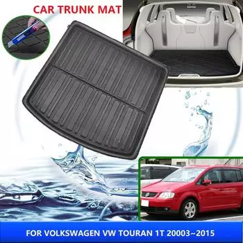 Коврик в багажник для Volkswagen VW Touran 1T MK1 MK2 20003~2015 2005 2006 2008 Водонепроницаемый коврик для защиты пола Автоаксессуары