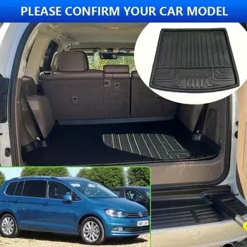 Коврик в багажник для Volkswagen VW Touran 5T MK2 2016~2024 2017 2018 2020 2024 Термостойкий коврик для хранения автомобильных аксессуаров