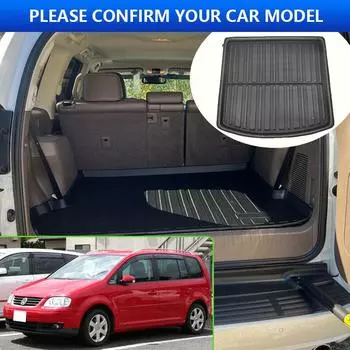 Коврик в багажник для Volkswagen VW Touran 1T MK1 MK2 20003~2015 2005 2006 2008 Водонепроницаемый коврик для защиты пола Автоаксессуары