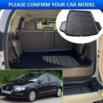 Коврик в багажник для VW Volkswagen Passat Magotan B6 2005~2011 2008 2009 Задний коврик для багажника Напольный поддон для грузового автомобиля Коврик для защиты от грязи Аксессуары