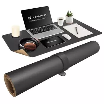 Коврик Woodmate, который гармонизирует ваше пространство с помощью кожаной пробковой подкладки на стол 90 см x ``Под присмотром дизайнера (серый, 43см)
