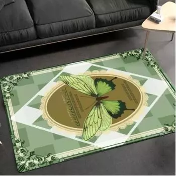 Коврики-бабочки в европейском и американском стиле, коврики для дома, гостиной, прикроватные одеяла для спальни, нескользящие дверные коврики для дома и улицы 40x60cm светло-зеленый