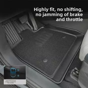 Коврики для автомобилей BYD Song Tang 2-го поколения Qin DM/PRO, Song PRO, Han Yuan Frigate, Seagull, Seal, Dolphin. Galaxy Carpet Gray (5-seater) чёрный