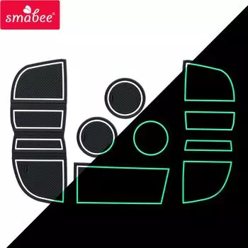 Коврики для чашек, нескользящий коврик для Smart Forfour Fortwo 453 451 450, флуоресцентный логотип, чехол для хранения, антистресс, чехол для автомобиля