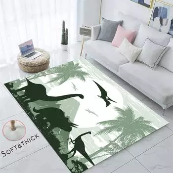 Коврики для детей с динозаврами, моющиеся детские коврики, мягкие ковры для детской комнаты, детские коврики для гостиной, большие нескользящие коврики для спальни, декоративный коврик 40X60cm-16x24in