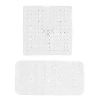Коврики для душа для ванной, большие моющиеся коврики для ванной комнаты, полы, аксессуары для стариков, белые 53 X 53cm/20.9 X 20.9in