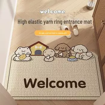 Коврики для двери из ПВХ с рисунком, которые можно резать и которые не нужно мыть, с рисунком в виде проволочных колец 50x80cm - High Elastic Wire Ring