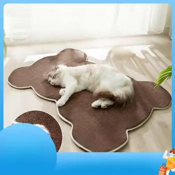 Коврики для кошек с антипригарным покрытием, устойчивые к грязи, для сна летом, кошачьи гнезда, коврики для кошек, коврики для сна для собак, коврики-когтеточки для кошек Pet Four Seasons Cartoon Cat L65*52cm