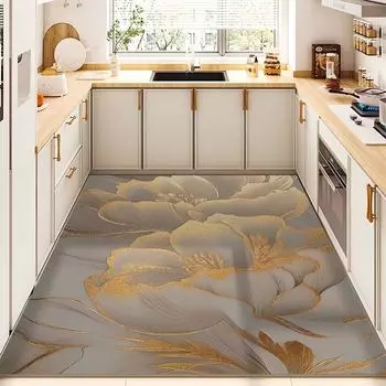 Коврики для кухни противоскользящие и маслостойкие, моющиеся и протираемые, водонепроницаемые коврики из ПВХ для ног для всего дома, грязеотталкивающие коврики, новые 50x80cm зелёный