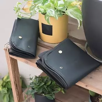 Коврики для пересадки растений, складной износостойкий коврик из ткани Оксфорд, коврик для пересадки растений для дома 50*50cm чёрный