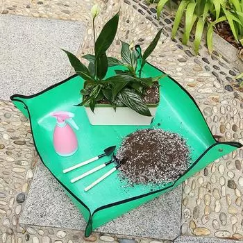 Коврики для пересадки растений, водонепроницаемые, широкого применения, экологически чистые, высококачественные, практичные, многофункциональные, брезент для пересадки растений для фермы 50*50cm чёрный